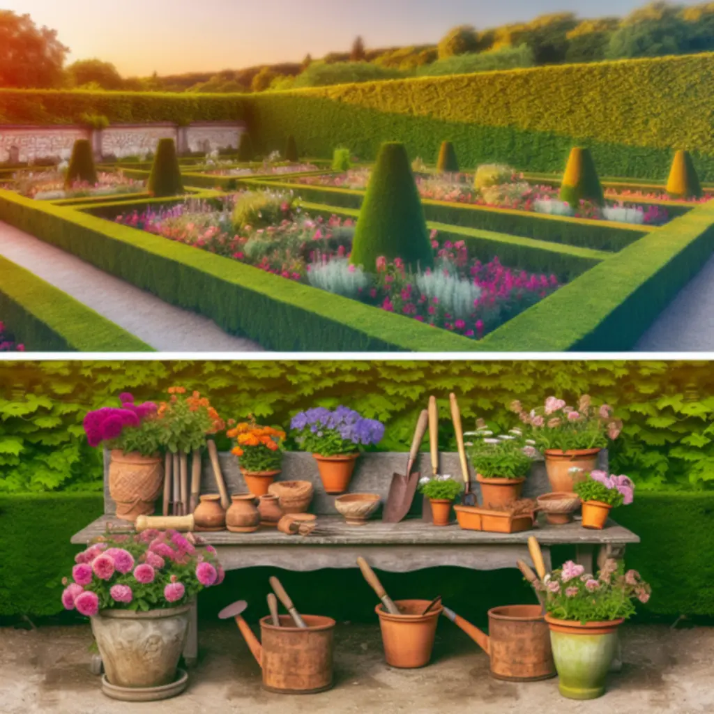 Virágzó kerti szentély természetes fényben