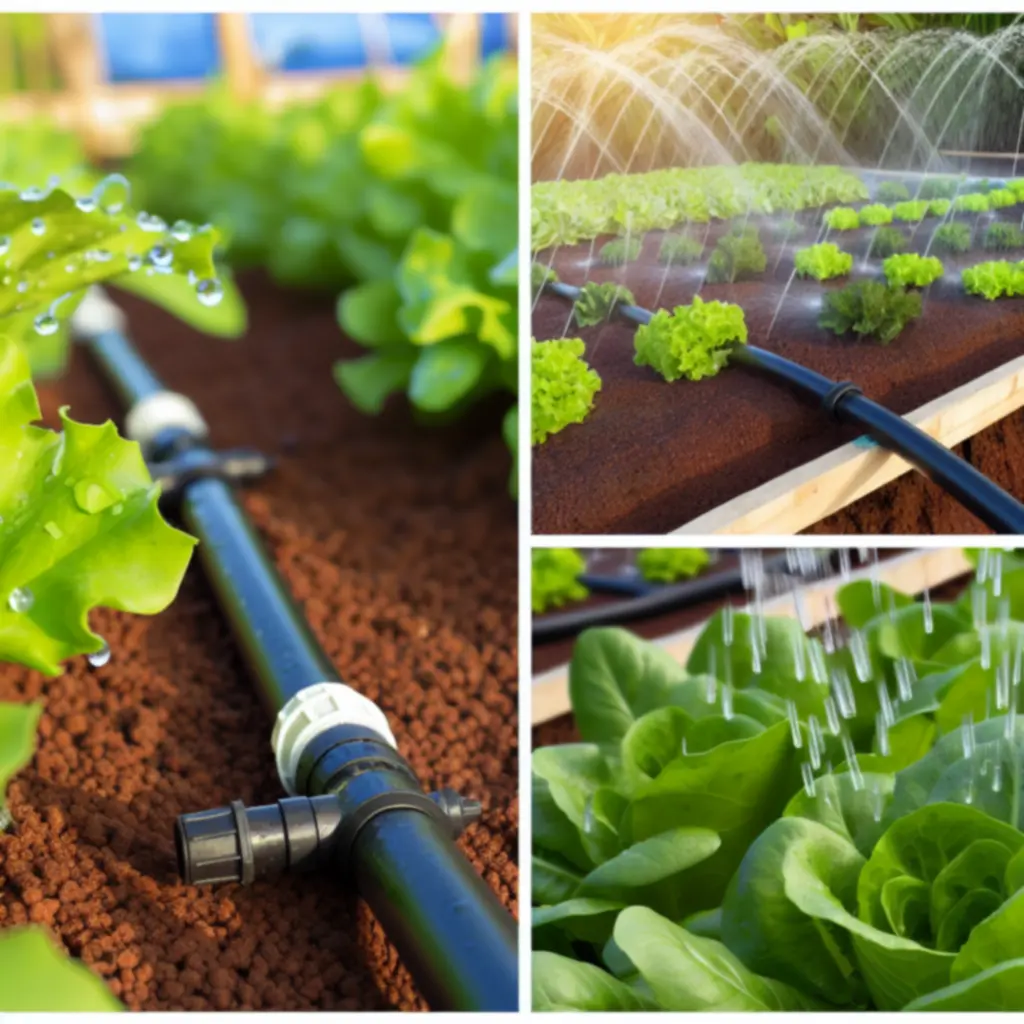 Intelligens öntözési rendszer működés közben