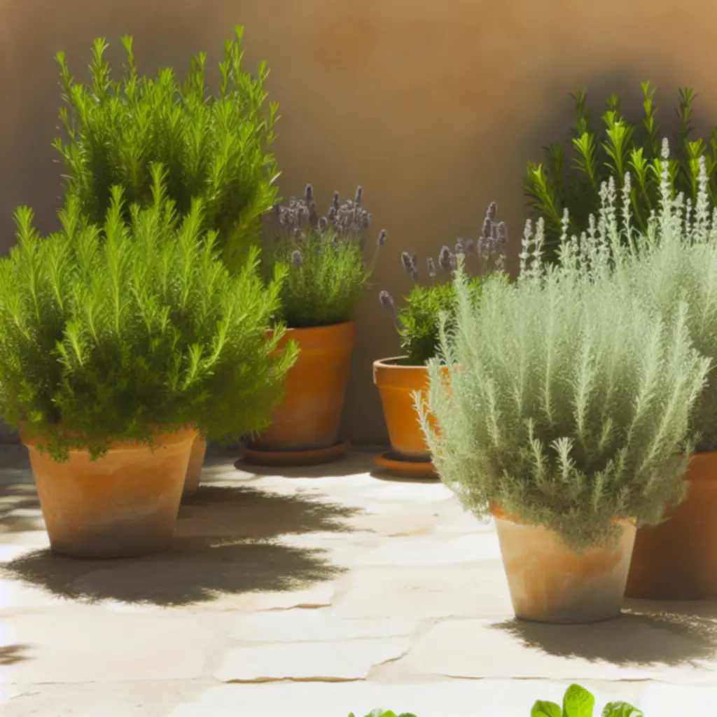 Mediterrán fűszerkert levendulával és rozmaringgal