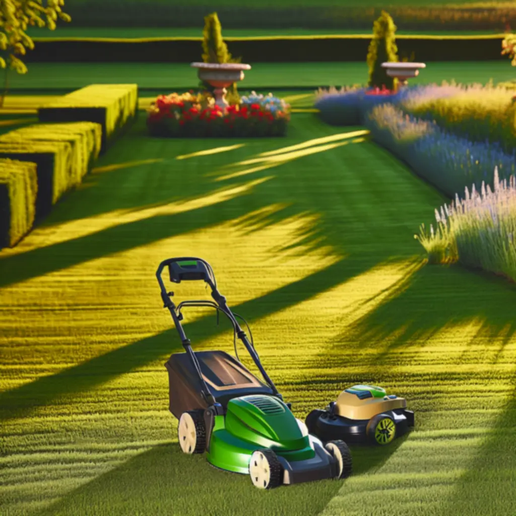 Professzionális motoros kerti gépek működés közben