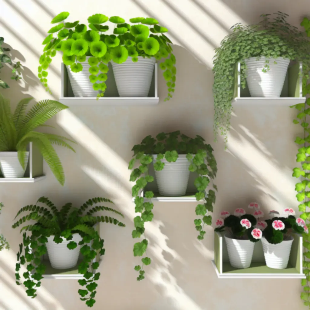 Virágzó botanikai példányok és páfrányok